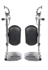 Heavy Duty Swing-Away Elevating Legrests with Calf Pads, ALUM foot Plates – PAIR