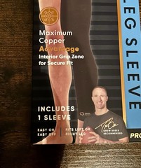 Copper Compression Pro+ Full Leg Compression Sleeve S/M Black Moisture Wicking