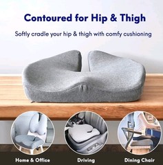 Cushion Lab Pressure Relief Seat Cushion Sitting, Extra-Dense Memory Foam, Black