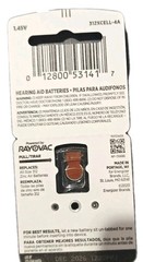 RAYOVAC Xcell 1.45V size 312 Hearing Aid Batteries 4 packs
