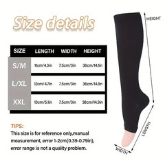 Breathable Fabric Medical Compression Socks Open Toe Stockings for Women Men USA