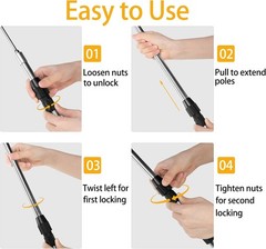 Truck Cargo Grabber Reach Retriever Tool, 6.5 Feet Truck Telescoping Pull Pole