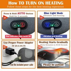 Triple Fusion Back Massager with Heat, Vibration and Gentle Stretch, USB Powe…