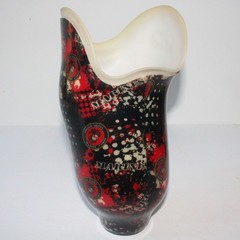 STUNNING BELOW-KNEE LEFT PROSTHETIC SOCKET RED-WHITE-BLACK U.S MARINES GRAPHICS