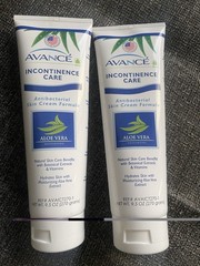 Avance Incontinence Care Antibacterial Skin Cream Formula 9.5oz 270 Grams
