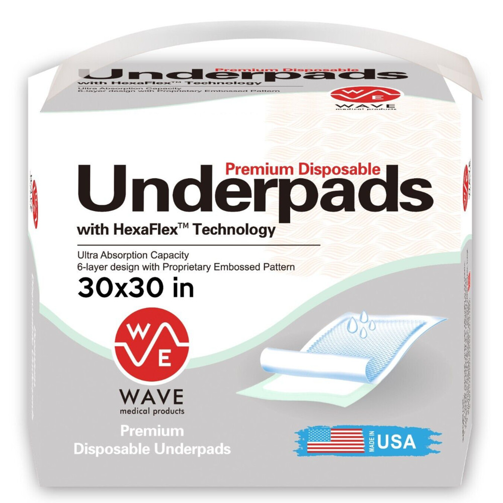 50 30″ X 30″ Quilted Thick Adult Disposable Medical Bed Pads Underpads Chux