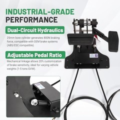 Universal Passenger Side Dual Control Gas and Brake Pedal, Right Hand Drive