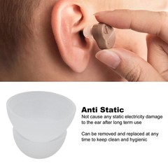 10PCS Hearing Aid Domes 12mm/0.5in Double Layer Soft Silicone Washable Removable