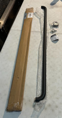 48″ Anti Slip Shower Grab Bar Bathroom Black Knurled Handicap Balance Bar BLACK