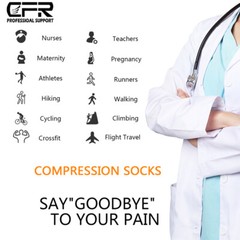 1-3 Pairs Copper Compression Socks 20-30mmHg Graduated Support Mens Womens S-XL