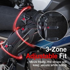 1 Pair Motorcycle Knee, Shin Guards, Adjustable, TPU Armor, Black, Motocross