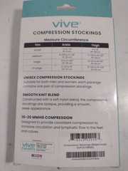 VIVE COMPRESSION STOCKINGS L LARGE Beige 15-20 MMHG. Bx1