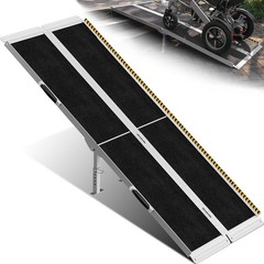 6ft Wheelchair Ramp w/ 4 Support Legs Mobility Scooter Threshold Ramp for Stairs