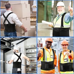 Fajas Para Hombres De Trabajo Soporte Con Tirantes Cinturones Ajustables Strap,M