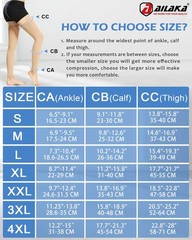 Ailaka Medical Compression Stockings for Women Men, Medium (1 Pair), Beige