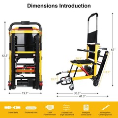 Portable Electric Chair, Track Climbing Wheelchair, Assist Stair Chair Electric