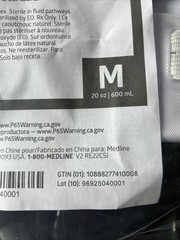 Medline Urinary Drainage Bag 2000 mL, Flip Drain Bag 600 mL, Snapsecure 3-Way