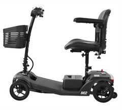 4 Wheels Foldable Mobility Scooter 20 Miles 330bs Capacity 5 MPH w/ LED Light