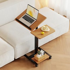 LINGMI Mobile Height Adjustable Laptop Desk with Mouse Pad, Portable Laptop Desk