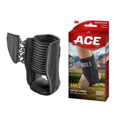 ACE Ankle Brace with Side Stabilizers Adjustable Black One Size