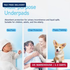 Dynarex Disposable UnderPad, 17″ x 24″, 22g, 100 Count, Medical-Grade Incontinen