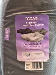 Forari Ergonomic Comfort Seat Cushion Best for Back & Hip Pain Relief Dark Grey