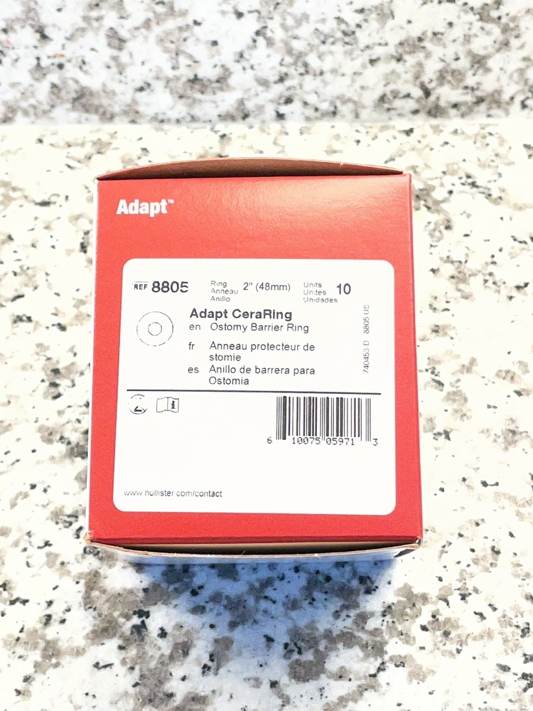 10 Hollister 8805 Adapt™ CeraRing Ostomy Barrier Rings 2″ Expires 2029