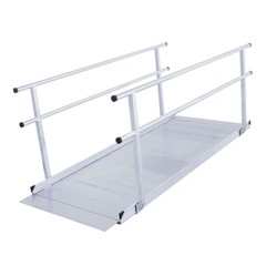 Aluminum Wheelchair Ramp with Handrails – 10′ L