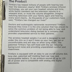 TV Ears Digital Wireless Headset Listening Voice Clarifying 11741 new open box