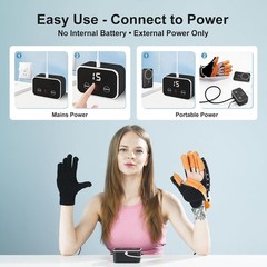 Stroke Recovery Robot Gloves: Hemiplegia Hand Rehab, L Right, 5 Intensity Levels