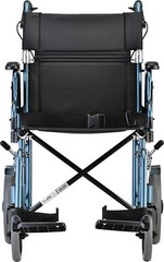 NOVA Lightweight Transport Chair, 300lbs Capacity, 12” Rear Wheels, OPENBOX BLUE