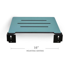 Seachrome 18 In. Silhouette Slimline Folding Wall Mount Shower Bench Seat, Sea C