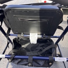 Probasics 4-Wheel Rollator Walker with Padded Seat, Backrest & Storage Bag Blue