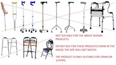 AARAM Tips for Mobility Aids (18-19mm) for Walking Sticks and Canes. Useful f…