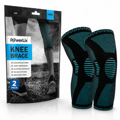 PowerLix Knee Brace Compression Sleeve for Running Gym Sports Medium
