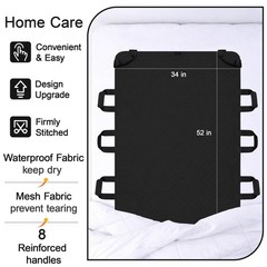34″x52″ Positioning Bed Pad, with 8 Reinforced Handles and 4 Soft Handle Pads…