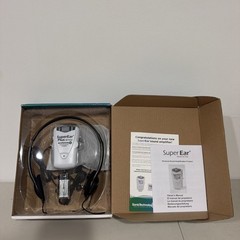 SuperEar SE7500 Sound Amplifier – 50dB Gain – Noise Cancelling – w/ Headphones