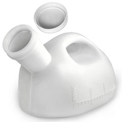 2000ml Men’s Urinal, Urinal with Screw-On 1 Count (Pack of 1), White