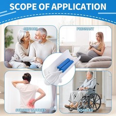 Folklyzo Sock Aid for Putting on Socks – Device Seniors, White