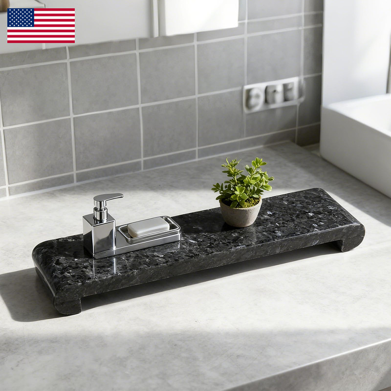 Erongoo Natural Marble Pedestal Stand Marble Tray 4.02 X 15.98 For Kitchen
