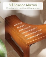 Bamboo Toilet Stool for Adults – 7 Inches Squat Step