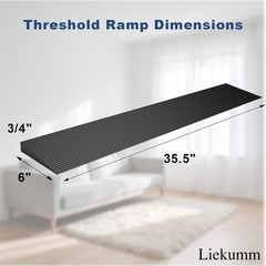 3/4″ Rise Rubber Threshold Ramp for Doorways, 2500 lbs Heavy Duty Door Sill R…