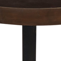 Kate And Laurel Zabel Modern Round Metal End Table Criss Cross Base Bronze And