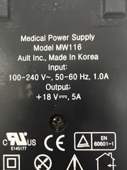 Inogen MW116 A/C adapter Power cord Black (see Description
