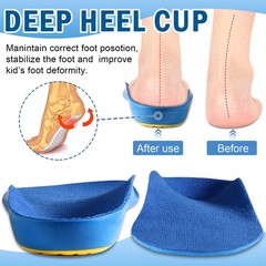 Ailaka Kids Orthotic Cushioning Arch Support Shoe Insoles, Children Pu Foam…