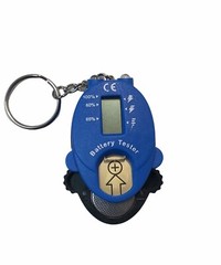Hearing Aid LCD Screen Battery Tester With Built-In Flashlight Key Chain