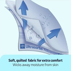 Medline Ultrasorbs Advanced Extra Strength Drypads, 30″ x 36″, 70 Count, 350 LB