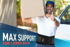 Lower Back Pain Relief Brace, Breathable Support Belt for Men & Women, Lumbar Pa