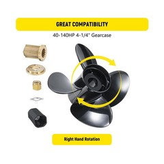 YOUNG PROPS 13 1/2 x 15 (Hub Kits Included) Upgrade Aluminum Boat Propeller f…