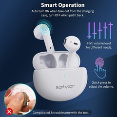 Hearing Aids, Earbyear Rechargeable Hearing Aids for Seniors with Noise Cancelli